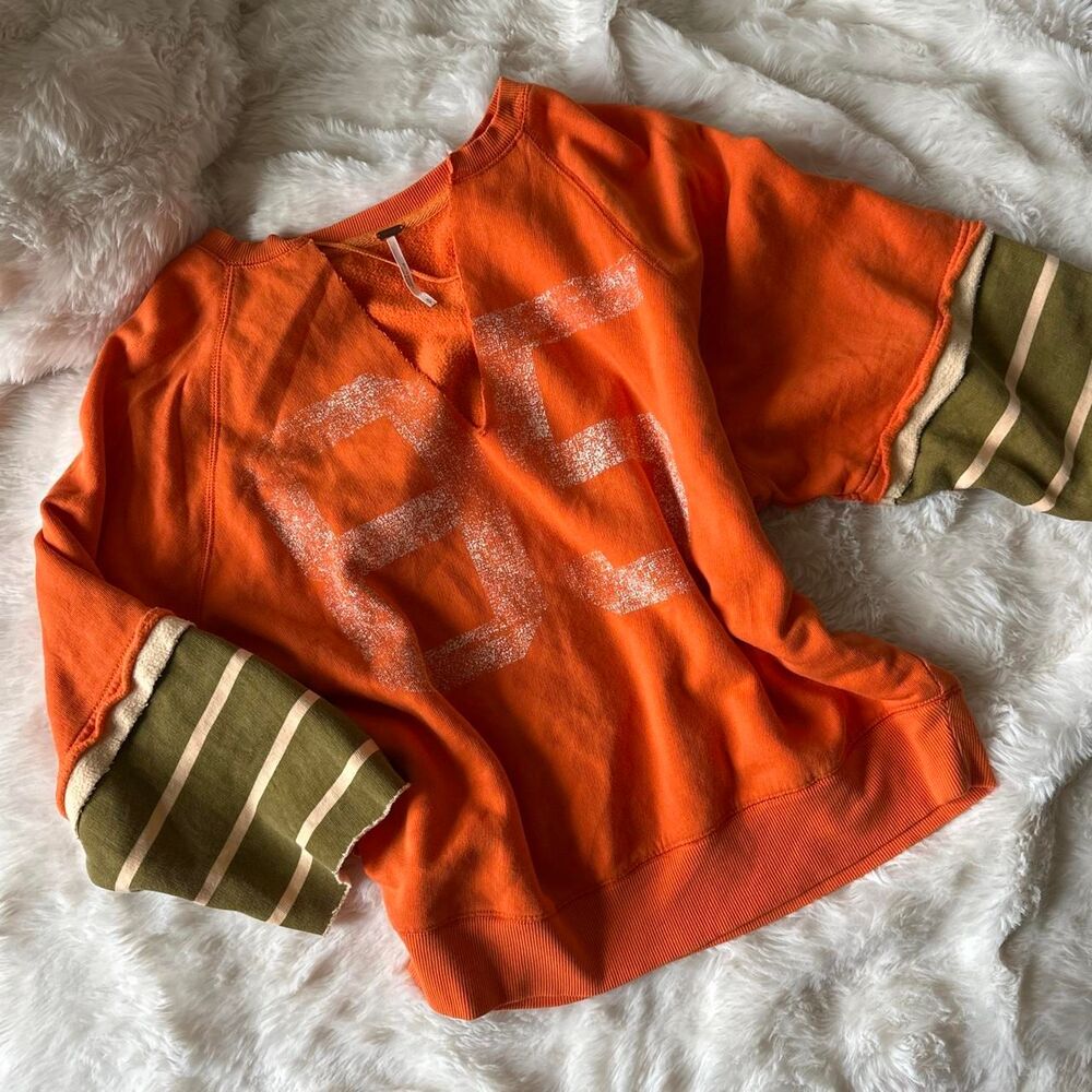 Free-people Women's Orange Sweatshirt